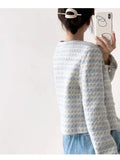 Elegant Tweed Cardigan Short Coat