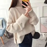 High-Neck knitting Sweater Pullover