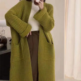 Warm Solid Sweater Coat