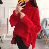 High-Neck knitting Sweater Pullover