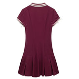 Dress Pleated Burgundy