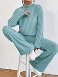 Solid Ribbed Two-piece Set